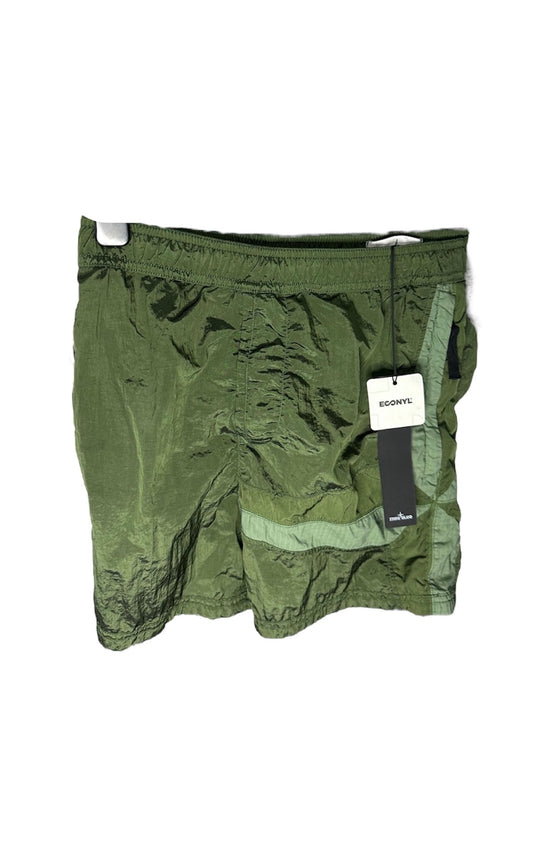 Stone Island Green Nylon Shorts