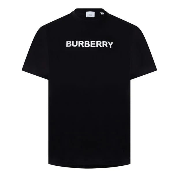 Burberry Logo Print Cotton T-shirt Black